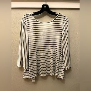 BCBG Maxazria- striped open back top